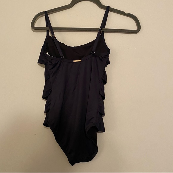 Michael Kors One-Piece Ruffle Swimsuit Size 4 ⭐️ - Picture 3 of 5